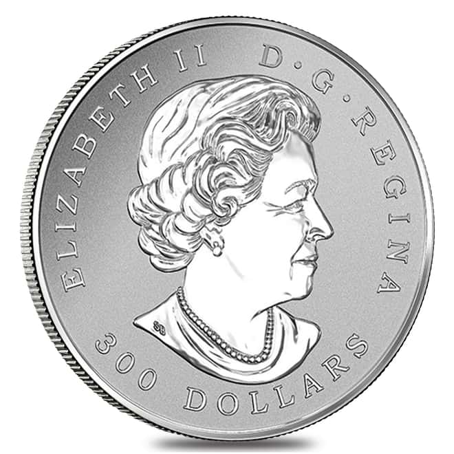 2016 1 oz Platinum Canadian Maple Leaf Forever $300 Proof (Gold Plated) Coin (w/Box & COA) 