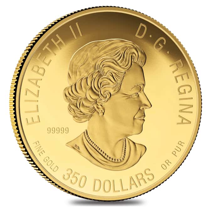 2015 1.125 oz $350 Canadian Imposing Alpha Wolf Proof Gold Coin .99999 Fine (w/Box & COA)