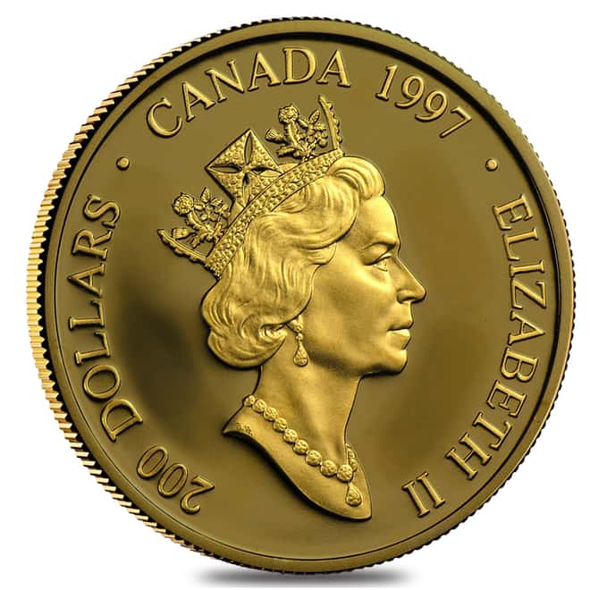 1997 1/2 oz Canada $200 Raven Haida Mask Proof Gold Coin (In Cap)