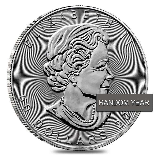 1 oz Platinum Canadian Maple Leaf Coin BU (Random Year)