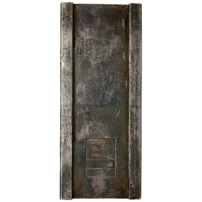 100 oz A-Mark Vintage Extruded Silver Bar .999 Fine