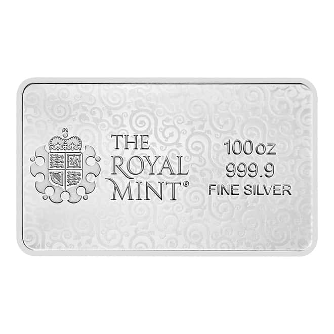 100 oz Great Britain Una and the Lion Landscape Silver Bar