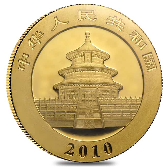 2010 1 oz Chinese Gold Panda 500 Yuan BU (Sealed)