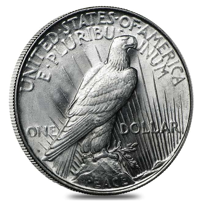1923 D Silver Peace Dollar AU
