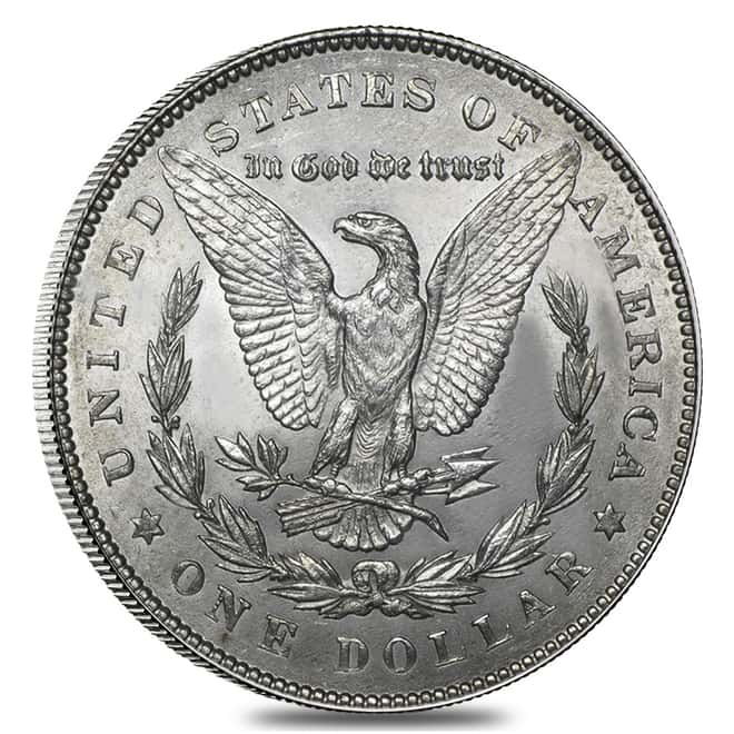 1878 Silver Morgan Dollar 7 Tailfeathers Reverse of 78 AU
