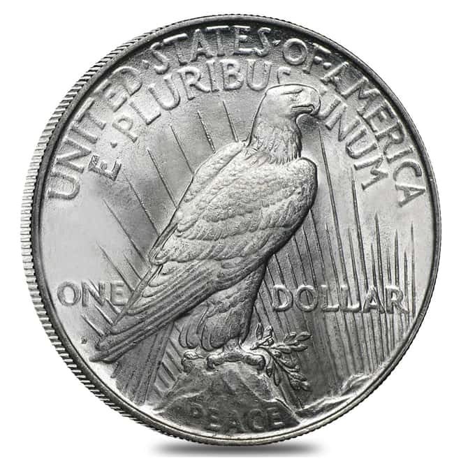 1922 D Silver Peace Dollar BU