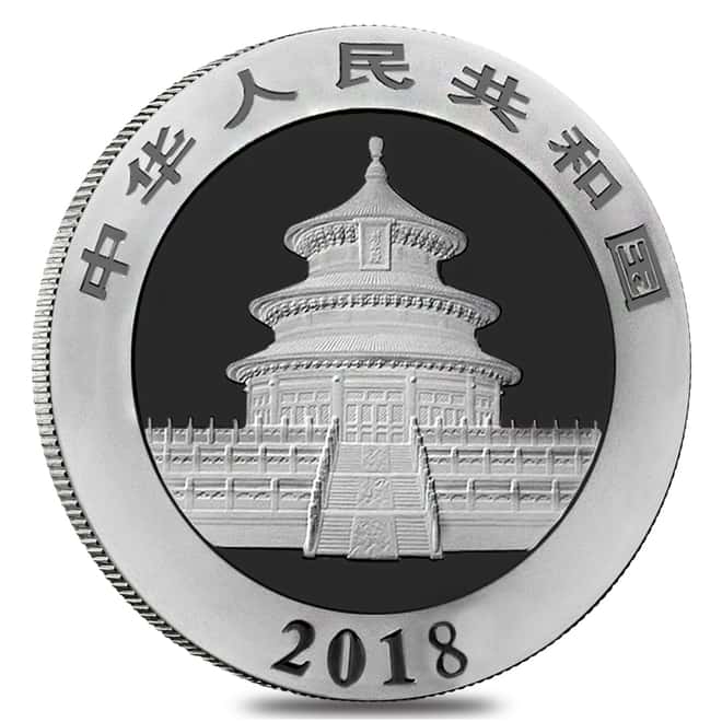 2018 30 gram Chinese Silver Panda 10 Yuan .999 Fine BU