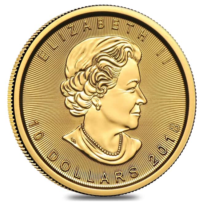 2018 1/4 oz Canadian Gold Maple Leaf $10 Coin .9999 Fine BU (Sealed)