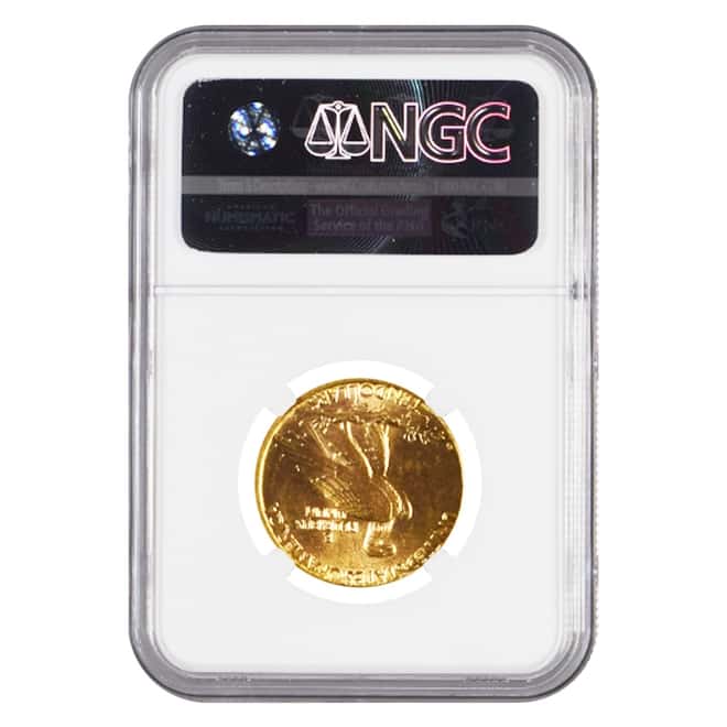 1908 D $10 Indian Head Gold Eagle No Motto NGC MS 62