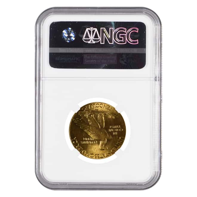 1908 $10 Indian Head Gold Eagle Motto NGC MS 61