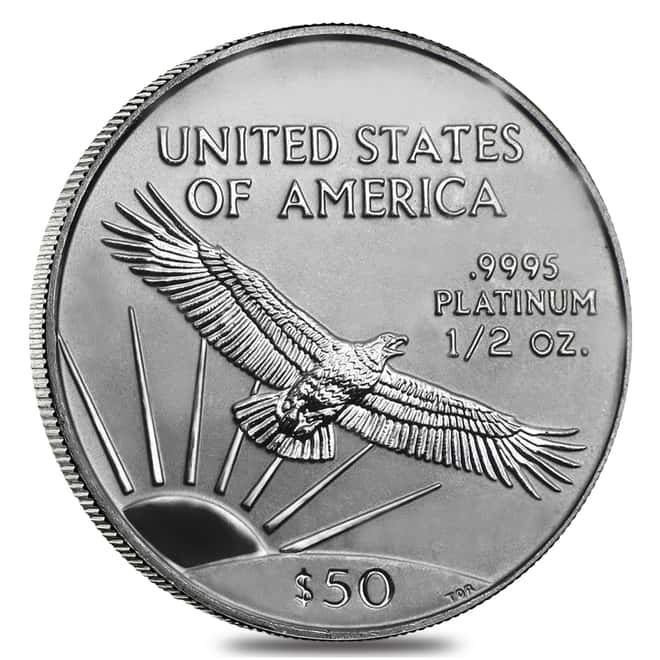 2001 1/2 oz $50 Platinum American Eagle Coin BU