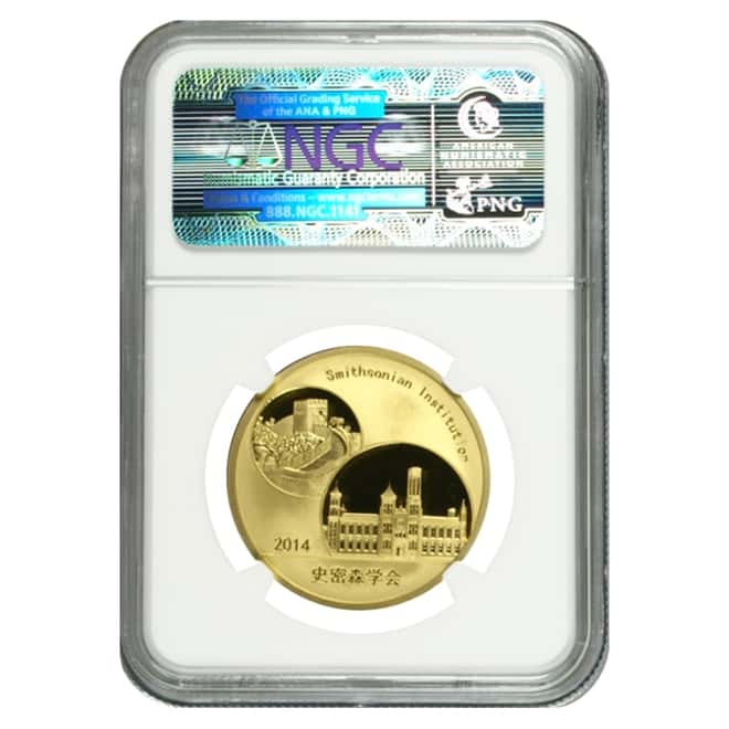 2014 1 oz China Smithsonian Proof Gold Panda Medal NGC PF 70 UCAM (w/Box & COA)