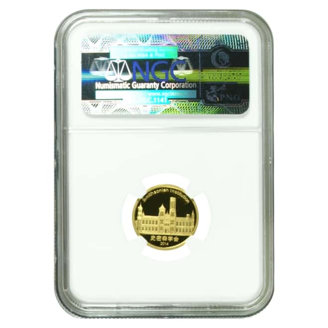 2014 1/10 oz China Smithsonian Proof Gold Panda Tian Tian Medal NGC PF 70 UCAM (w/Box & COA)