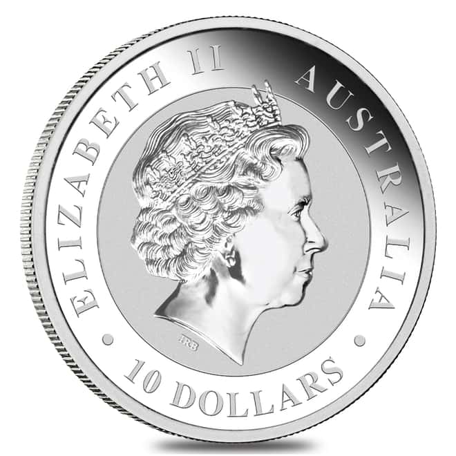 2018 10 oz Silver Australian Kookaburra Perth Mint .999 Fine BU In Cap