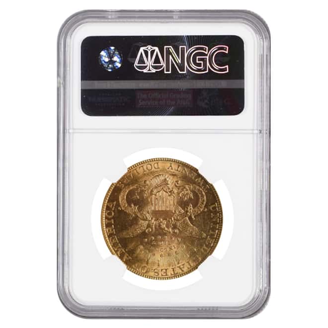 1879 $20 Liberty Head Double Eagle Gold Coin NGC MS 61