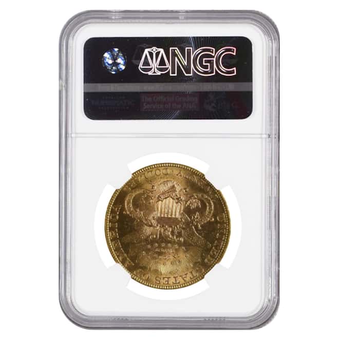1890 $20 Liberty Head Double Eagle Gold Coin NGC MS 62