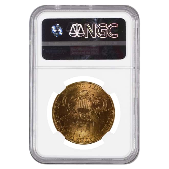 1889 $20 Liberty Head Double Eagle Gold Coin NGC AU 58