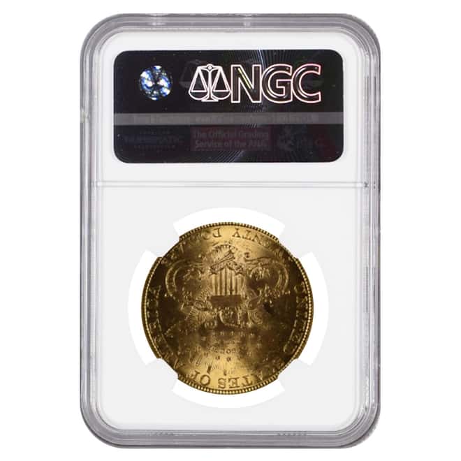 1888 $20 Liberty Head Double Eagle Gold Coin NGC MS 62