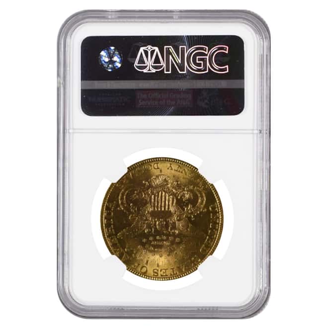 1890 S $20 Liberty Head Double Eagle Gold Coin NGC MS 62