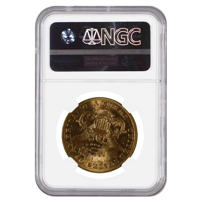 1871 S $20 Liberty Head Double Eagle Gold Coin NGC AU 58
