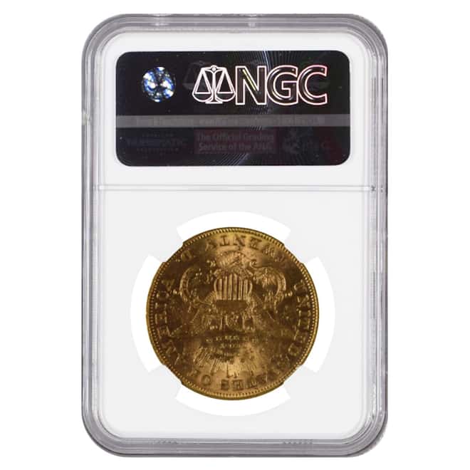 1872 S $20 Liberty Head Double Eagle Gold Coin NGC MS 61