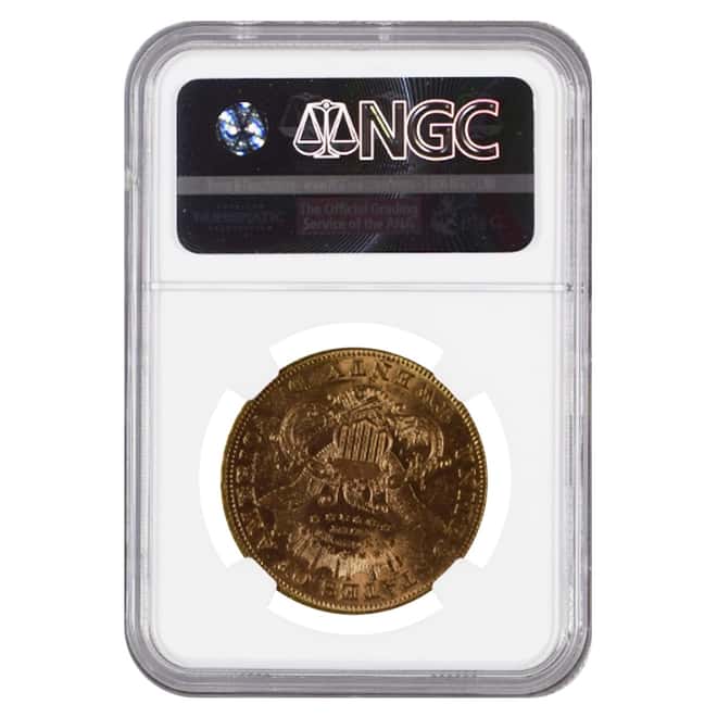 1873 S $20 Closed 3 Liberty Head Double Eagle Gold Coin NGC AU 58