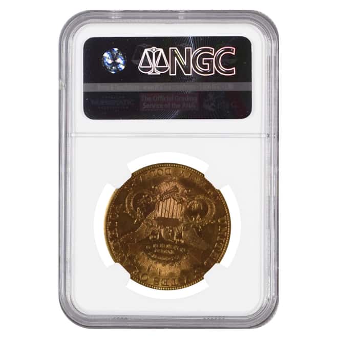 1883 CC $20 Liberty Head Double Eagle Gold Coin NGC AU Details