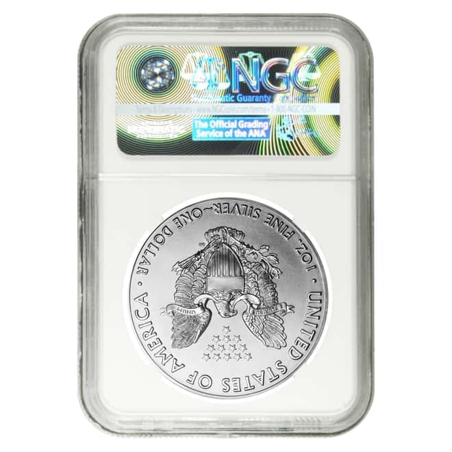 2016 1 oz Silver American Eagle NGC MS 70 FDI - 30th Anniversary (John Mercanti Signature Label)