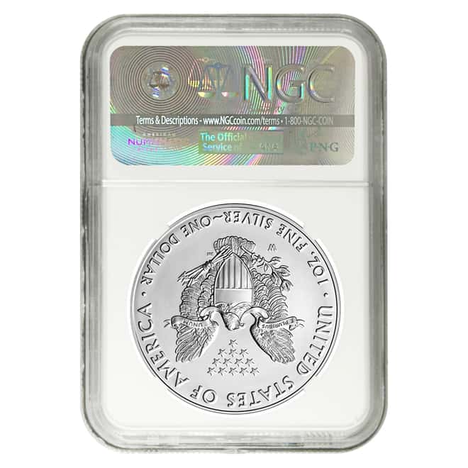 2016 W 1 oz Burnished Silver American Eagle NGC MS 70 FDI - 30th Anniversary (John Mercanti Signature Label)
