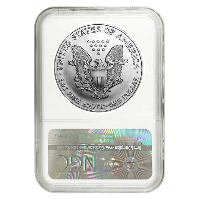 1998 1 oz Silver American Eagle $1 Coin NGC MS 69