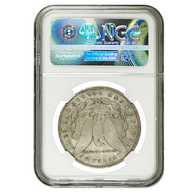 1878 Silver Morgan Dollar 7 Tailfeathers Reverse of 78 NGC Genuine FYOI