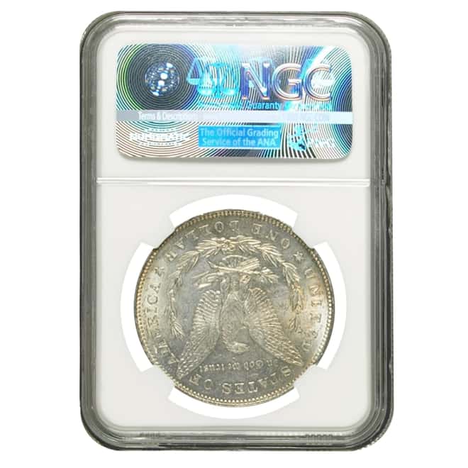 1878 Silver Morgan Dollar 7/8 Tailfeathers Weak NGC MS 62 FYOI