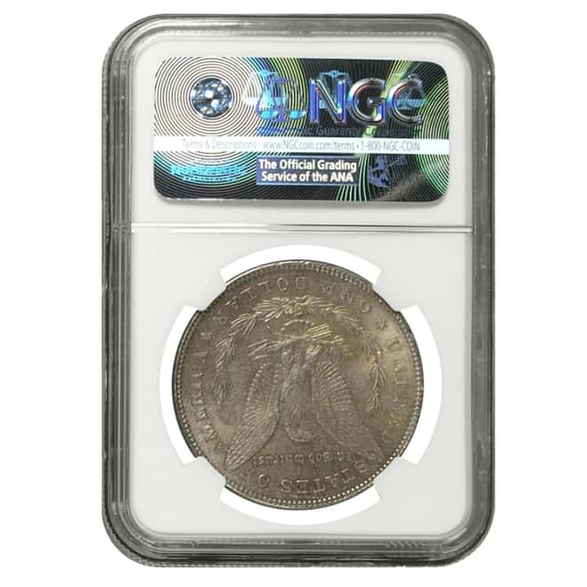 1878 Silver Morgan Dollar 7/8 Tailfeathers Weak NGC MS 63 FYOI