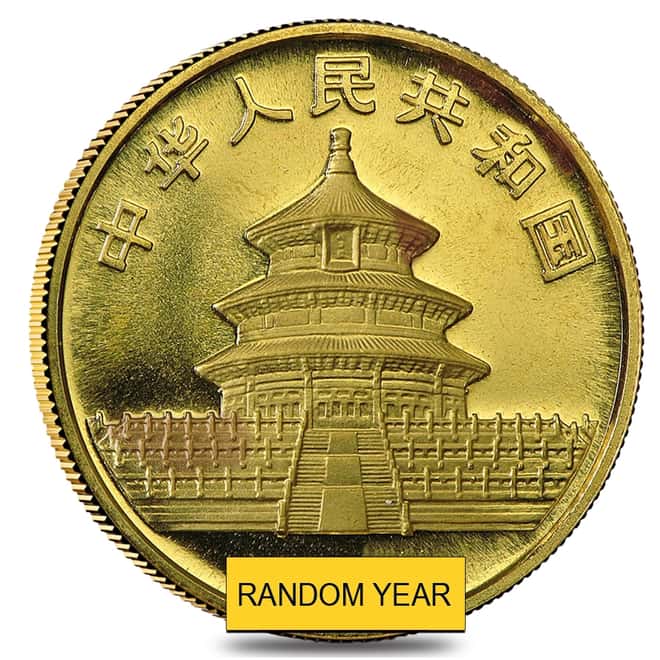 China 1/4 oz Gold Panda Proof/Unc (Random Year, Abrasions)
