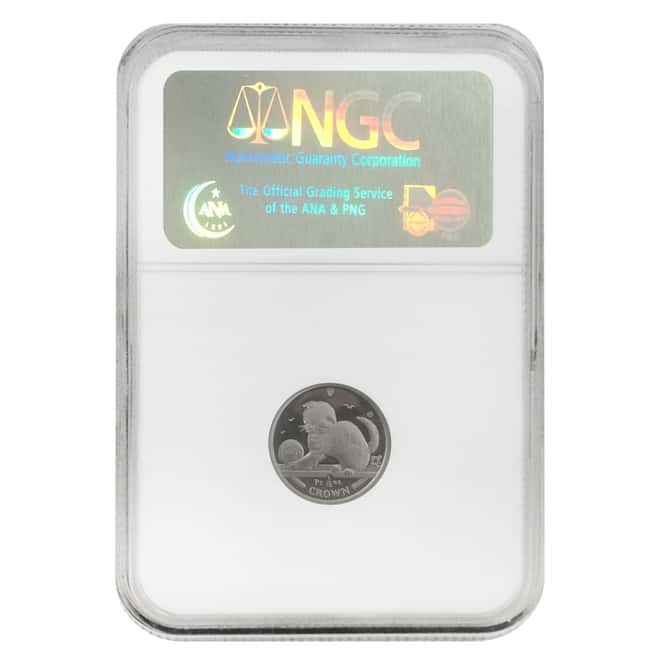 2000 1/10 oz Isle Of Man Platinum Scottish Kitten NGC MS 67