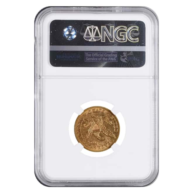 1879 $5 Liberty Head Half Eagle Gold Coin NGC MS 61