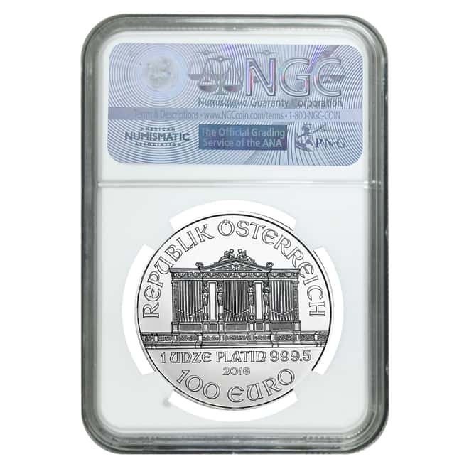 2016 1 oz Austrian Platinum Philharmonic Coin NGC MS 69 Early Releases