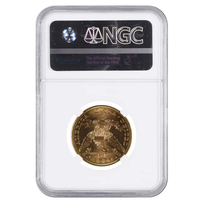 1898 S $10 Liberty Head Gold Eagle Coin NGC MS 61