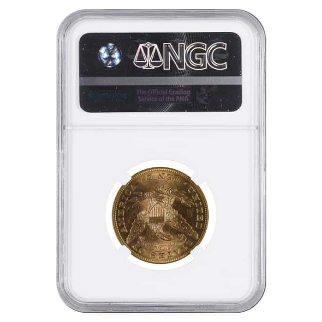 1880 S $10 Liberty Head Gold Eagle Coin NGC MS 62