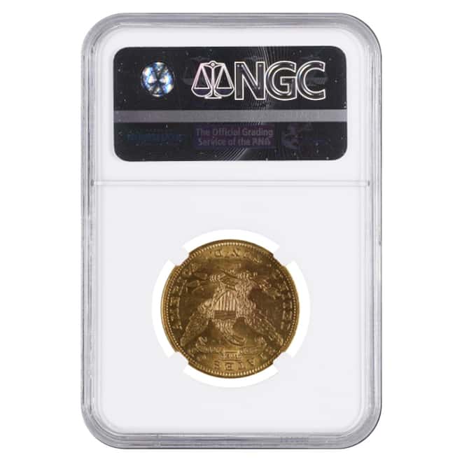 1892 S $10 Liberty Head Gold Eagle Coin NGC MS 61