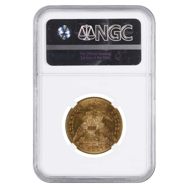 1891 $10 Liberty Head Gold Eagle Coin NGC MS 61
