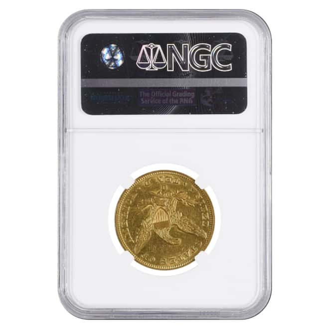 1847 O $10 Liberty Head Gold Eagle Coin NGC AU 55