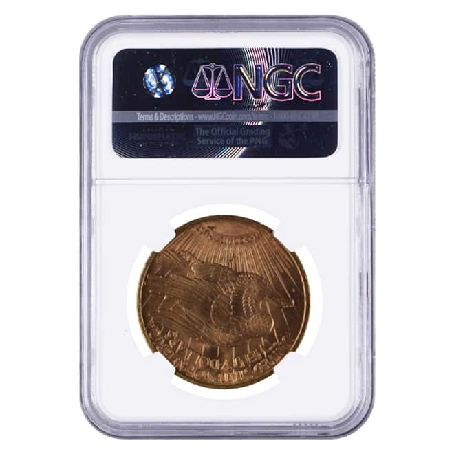 1923 $20 Gold Saint Gaudens Double Eagle Coin NGC MS 64