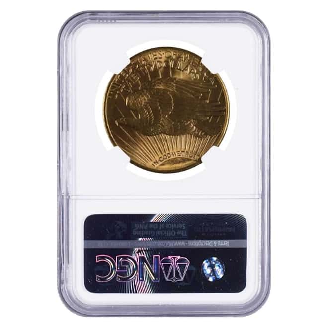 1920 $20 Gold Saint Gaudens Double Eagle Coin NGC UNC Details
