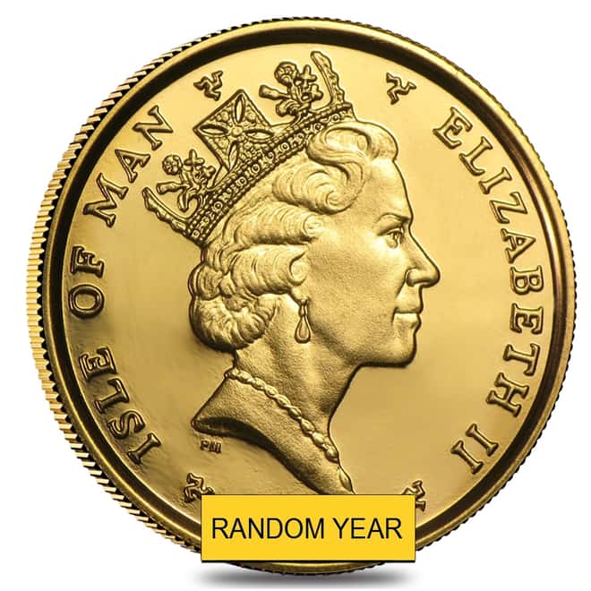1/4 oz Isle of Man Gold Angel Coin Proof/BU (Random Year)