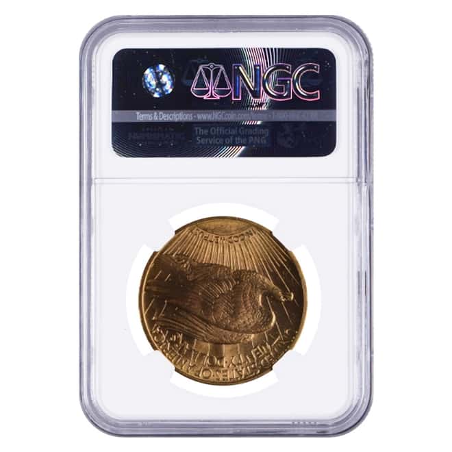 1910 $20 Gold Saint Gaudens Double Eagle Coin NGC MS 62