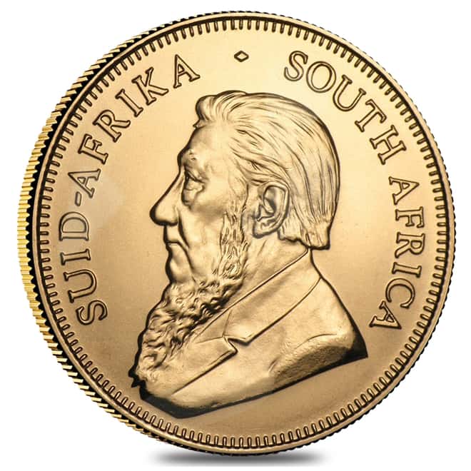 1/10 oz South African Krugerrand Gold Coin (Random Year, Abrasions)