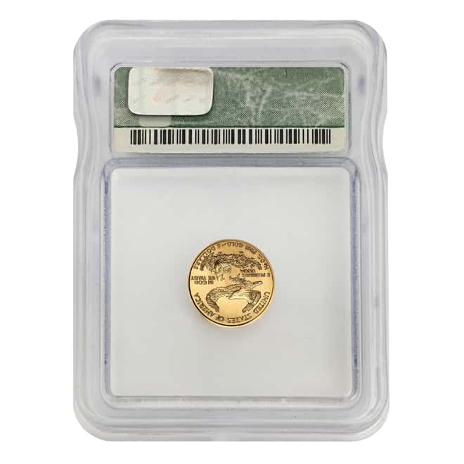1998 1/10 oz $5 Gold American Eagle ICG MS 70