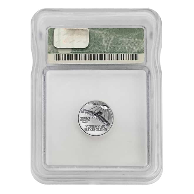 2001 1/10 oz $10 Platinum American Eagle ICG MS 70