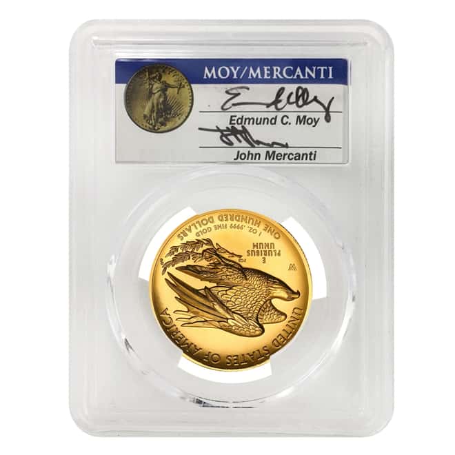 2015-W 1 oz $100 American Liberty High Relief Gold Coin PCGS MS 70 First Strike (Moy/Mercanti Signature Label)